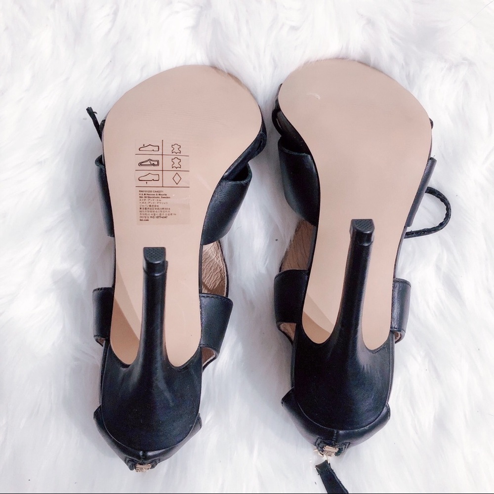 H&M Genuine Leather Lace Up Sandals — NEW - Picture 5 of 5